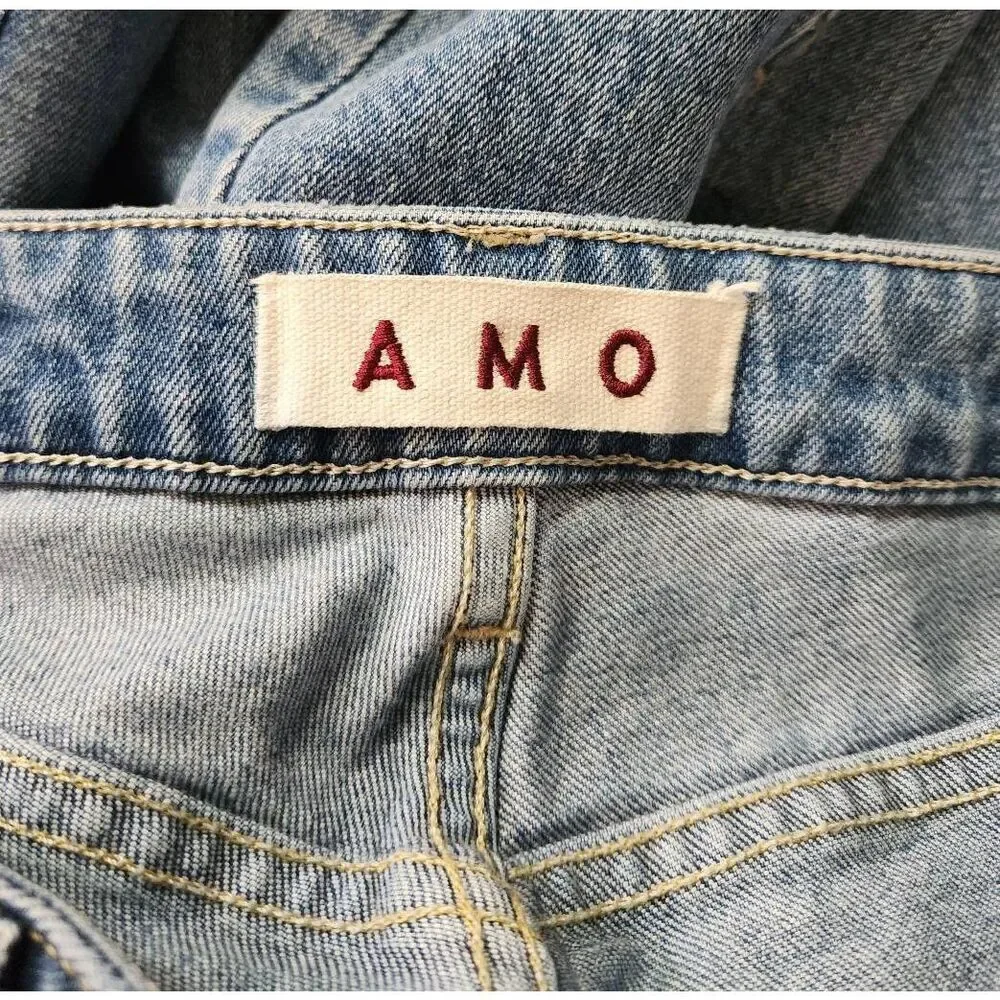 AMO Twist Fray Jeans in Heartbreaker Size 28